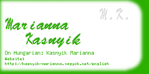 marianna kasnyik business card